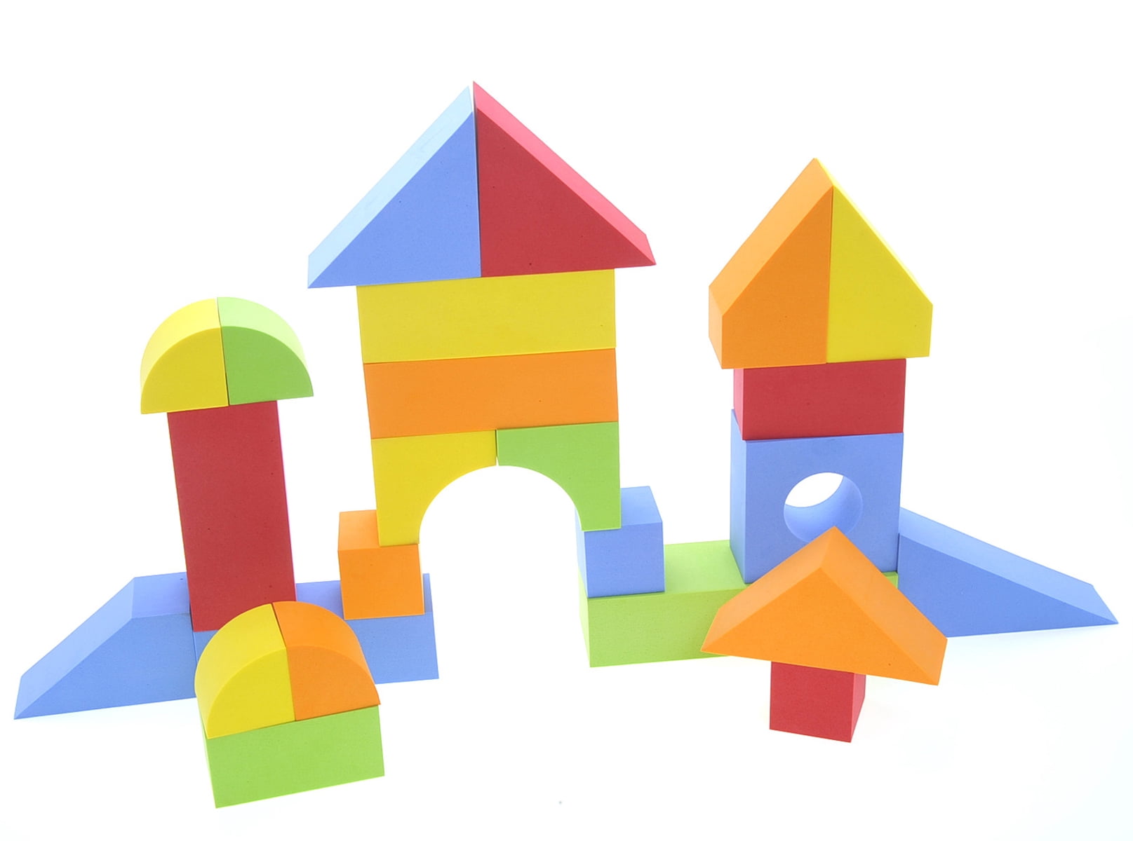 Board No More! Educational EVA Foam Building Blocks - 131 Pieces