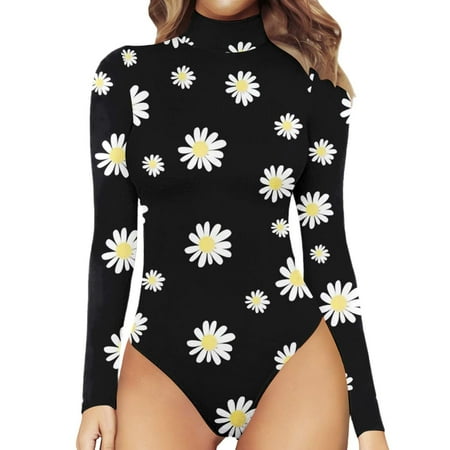 

Plus Size Jumpsuits For Women Dressy Jumpsuits For Women Womens Jumpsuits Casual Long Sleeve Bodysuit For Women Tummy Control Leotard Shapewear Mock Neck Bodysuit High Neck Fitted Sexy Bodysuit Rompe