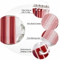 thumbnail image 6 of Red Vertical Striped Waterproof Fabric Shower Curtain,Farmhouse Minimalist Abstract Lines Waterproof Fabric Shower Curtain for Bathroom Curtains Bathtubs Shower Curtains with 12 Hooks Stall 48x72in, 6 of 8