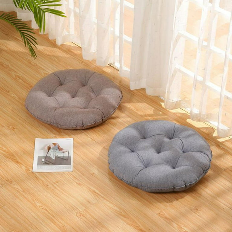 Inyahome Stripe Garden Patio Seat Cushion Round Chair Pad Home Floor Cushion  22 Inch Window Pad Throw Pillows Indoor/Outdoor