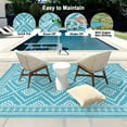 thumbnail image 5 of Huisuilinss Outdoor Area Rug,Waterproof Outdoor Rug,Plastic Straw Rug,Outdoor Carpet,Outside RV Mat For Porch Deck Backyard Balcony Picnic Camping, 5 of 7