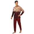 thumbnail image 2 of Racifhz Family Matching Pajamas Set Halloween Outfits Long Sleeve Sleepwear Loungewear Top and Pants Pumpkin Print Holiday Nightwear Gifts for Parents and , Men Size:M, 2 of 6