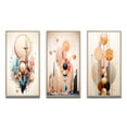 thumbnail image 2 of Designart "Nouveau Abstract Geometric Elegance II" Modern Geometric Framed Wall Art Set Of 3 - Beige Abstract Frame Canvas Set For Living Room Decor, 2 of 6