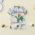 thumbnail image 2 of NIEWTR Toddler Baby Boy One Piece Swimsuit Short Sleeve Zip Up Bathing Suit Infant Rash Guard Swimwear(White,6-12 Months), 2 of 6