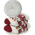 thumbnail image 2 of 1Pair/2Pairs/3Pairs Women Winter Thick Slipper Socks with Grippers Non Slip Warm Fuzzy Socks Christmas Gifts, 2 of 6