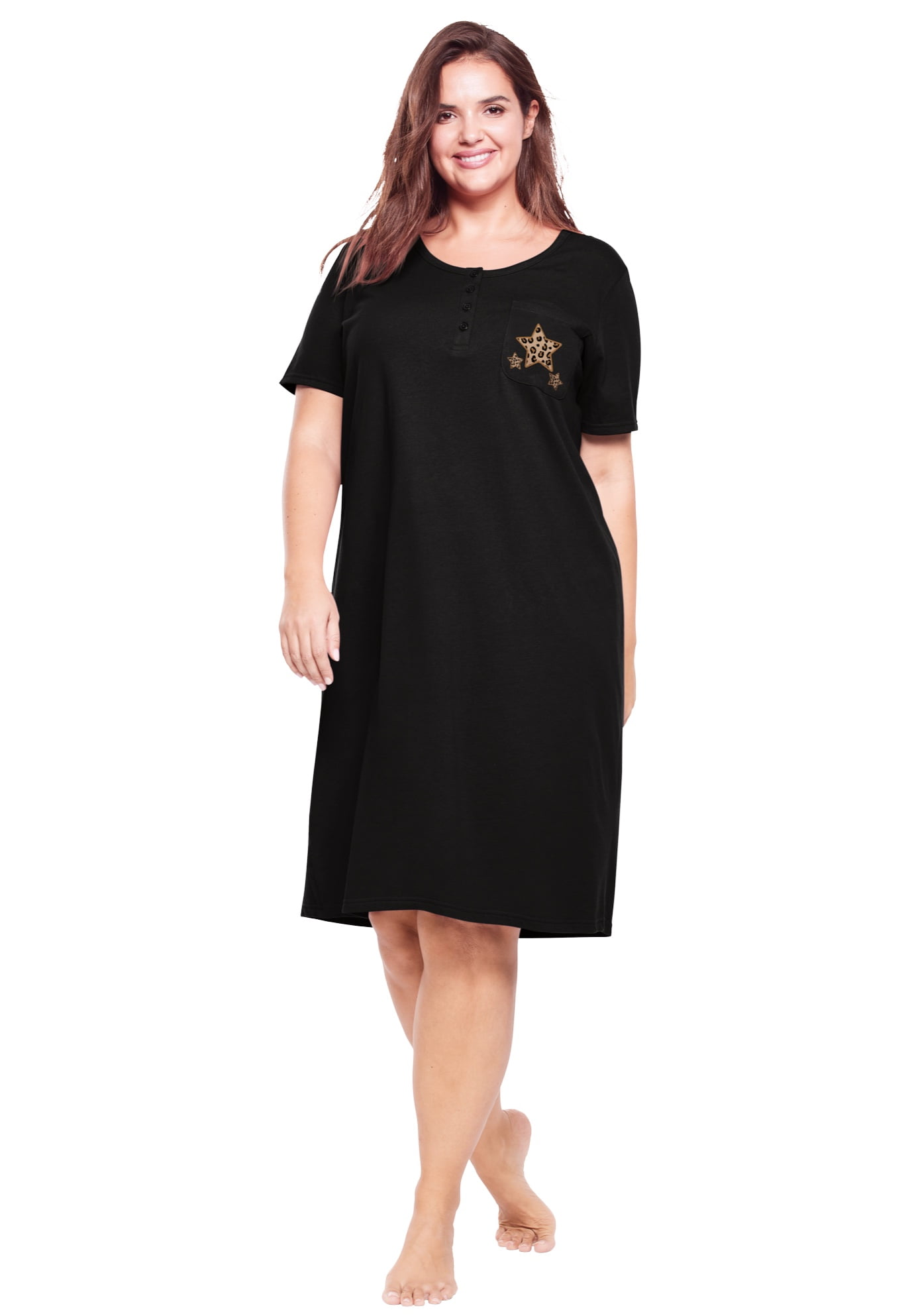 Dreams & Co. Dreams & Co. Women's Plus Size Cotton Sleepshirt