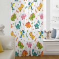 thumbnail image 6 of Cute Dinosaur Sheer Curtains 63 Inches Long, Cartoon Dino Funny Boys Girls Children Light Filering Curtains, Breathable Simi Curtain Privacy Drapes for Living Room Bedroom Window Treatment, 6 of 9