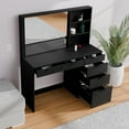 thumbnail image 5 of Kappesberg Sofia Vanity with 6-Drawer and Niches: Functionality and Style for Your Bedroom and Closet, for Adults and Teens - Black., 5 of 8