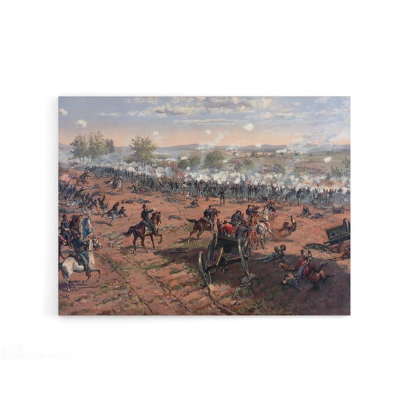 US Civil War Battle Of Gettysburg Canvas Wall Art Print 12X16"