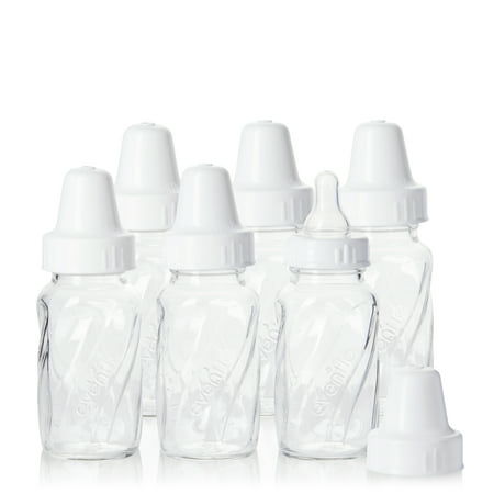 Evenflo Feeding Classic BPA-Free Glass Baby Bottles - 4oz, Clear,