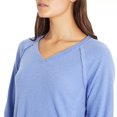 thumbnail image 3 of Wildfox Women's Long Sleeve V-Neck Haley Brushed Sweater Waffle Top (Peacock, XXL), 3 of 10