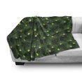 thumbnail image 3 of Firefly Soft Flannel Fleece Blanket, Psychedelic Forest Beetles Bugs Insects Exotic Creatures Wings Wild Pattern, Cozy Plush for Indoor and Outdoor Use, 50" x 60", Dark Green Yellow, by Ambesonne, 3 of 6