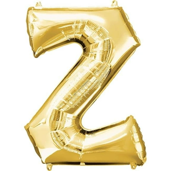 Anagram - 34 Letter 'Z' Mylar Balloon - Gold