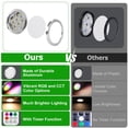 thumbnail image 3 of AIBOO Under Cabinet Lighting Kit, 8 Pack Dimmable RGB and CCT LED Puck Lights with Timer Function, Wireless Remote Control, Linka, 3 of 8