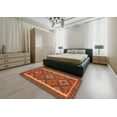 thumbnail image 4 of Ahgly Company Indoor Square Contemporary Neon Red Oriental Area Rugs, 3' Square, 4 of 6