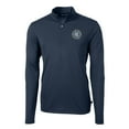 thumbnail image 2 of Men's-Cutter & Buck  Navy New York City FC Big & Tall Virtue Eco Pique Recycled Quarter-Zip Pullover Top, 2 of 3
