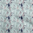 thumbnail image 1 of oneOone Cotton Cambric Baby Blue Fabric Yacht Dress Material Fabric Print Fabric By The Yard 42 Inch Wide, 1 of 6