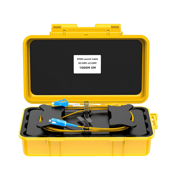 OTDR Launch Cable Box Optical Fiber Test Extension Cable Dead Spot Eliminator 1000M Fiber Optic Cable Test Tool B,1 * Fiber Optic OTDR Launch Cable Box,Yellow
