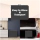 thumbnail image 2 of Qinaqin PeakPursuit 6FT Portátil Folding Mesa con cm de Alturaandle Resistente Plástico Altura Ajustable Anchoaterproof Easy to Clean 300LBS Capacity Plegable para Indoor & Outdoor Use Negro, 2 of 7