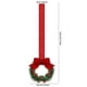 thumbnail image 2 of 6pc Christmas Cabinet Wreath Ribbon 3.94 Inch Mini C Window Christmas Wreath With Berry Bow, 2 of 6