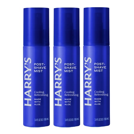 Harry's Post Shave Mist, Alcohol-Free Formula made with Aloe, Eucalyputus, and Tea Tree, 3.4 Fl. Oz, Pack of 3