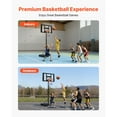 thumbnail image 2 of KFFKFF Portable Basketball Hoop System, Adjustable Height from 4.4 ft to 10 ft, Basketball Stand with Rolling Wheels for Driveways, Pools, Suitable for Kids, Teens, and Adults, 2 of 9