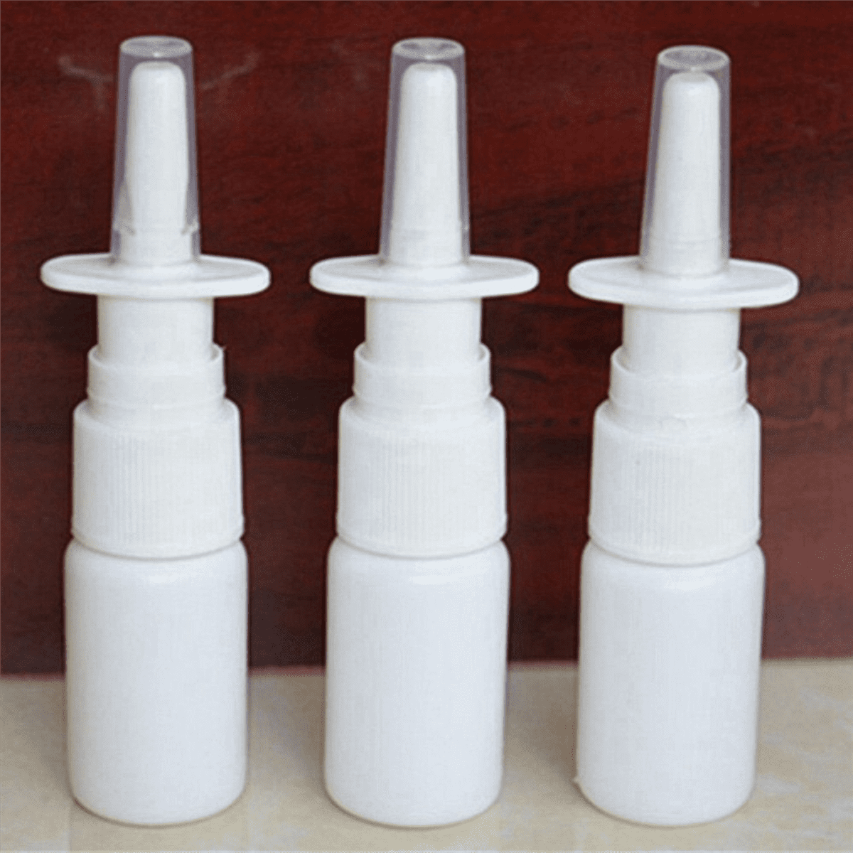 100Pcs 10Ml Bottle Refillable Plastic Mist Nose Nasal Sprayer