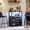 Retro color with light, variant on 3-Tier Wine Bar Cabinet with LED Lights, Detachable Wine Rack and Storage Space, Buffet Cabinet with Glass Holder and Mesh Door, for Kitchen, Living Room and Bar.