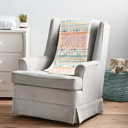 UPC: 0194938044240 | Boho Metallic Hearts Soft & Plush Sherpa Blanket Pink/Orange Single 30X40