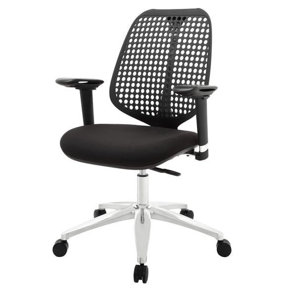 Contemporary Modern Urban Designer Home Business Office Furniture Work Desk Chair, Fabric, Black