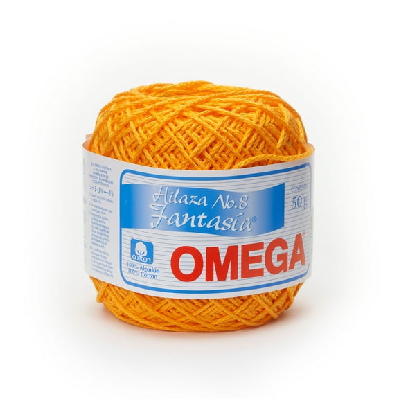 FANTASIA NO.8 [50grs] by Omega - 100% Mercerized Cotton Yarn Great for Thick Crochetting - Color: 05 - Amber 400