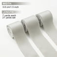 thumbnail image 2 of Cinta Decorativa Mlurcu Seda Satinada Gris Plata 3x3,8 cm x 19,2 m, 2 of 7