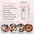 thumbnail image 2 of ABPETE Crystal Pink Rose Flower Figurines - Glass Rose Bouquet Gifts for Women Mom Wife Girlfriend on Valentines Christmas Mothers Day Wedding Party, 2 of 6