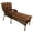 Kingsley Stripe Ruby, variant on Blazing Needles 74-inch by 19-inch Squarded Outdoor Spun Polyester Tufted Chaise Lounge Cushion
