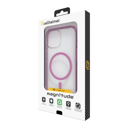 Cellhelmet - Magnitude Series Case with MagSafe for Apple iPhone 15 - Vivid Magenta