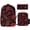 Color-1, variant on Red Floral Watercolor Seamless Pattern 3pcs/Set Bags Laptop Daypack Backpack Lunch Bag Pencil Case