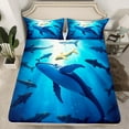 thumbnail image 2 of Erosebridal Dolphin Sheet Set Queen Size Cute Ocean Animal Bed Sheets Set Sea Ocean Marine Sheets with Deep Pocket Fitted Sheet Adult, 2 of 6