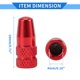 thumbnail image 5 of Ofertas Únicas 5 Pcs Tapas de Válvula de Neumático 18x7MM Tapa de Válvula de Rueda de Coche Universal para Coche Bicicleta Aleación de Aluminio Roja, 5 of 7