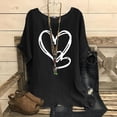 thumbnail image 2 of BiZtdJrK Womens Summer Beach Tops Dressy Casual Cotton Linen Short Sleeve T Shirts Loose Fit Round Neck Blouses 2025 Fashion Heart Graphic Tees Black XXL, 2 of 7