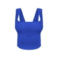 thumbnail image 4 of Up to&nbsp;50%&nbsp;off！ Kmdttou Women's Sexy Collar Solid Color Sleeveless T-Shirt Tank Blouse Crop Tops Fashion Layering Slim Trendy Cool Tops, 4 of 4
