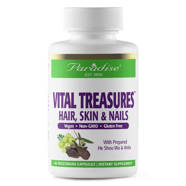 Suplemento Paradise Herbs Vital Treasures para cabello, piel y uñas