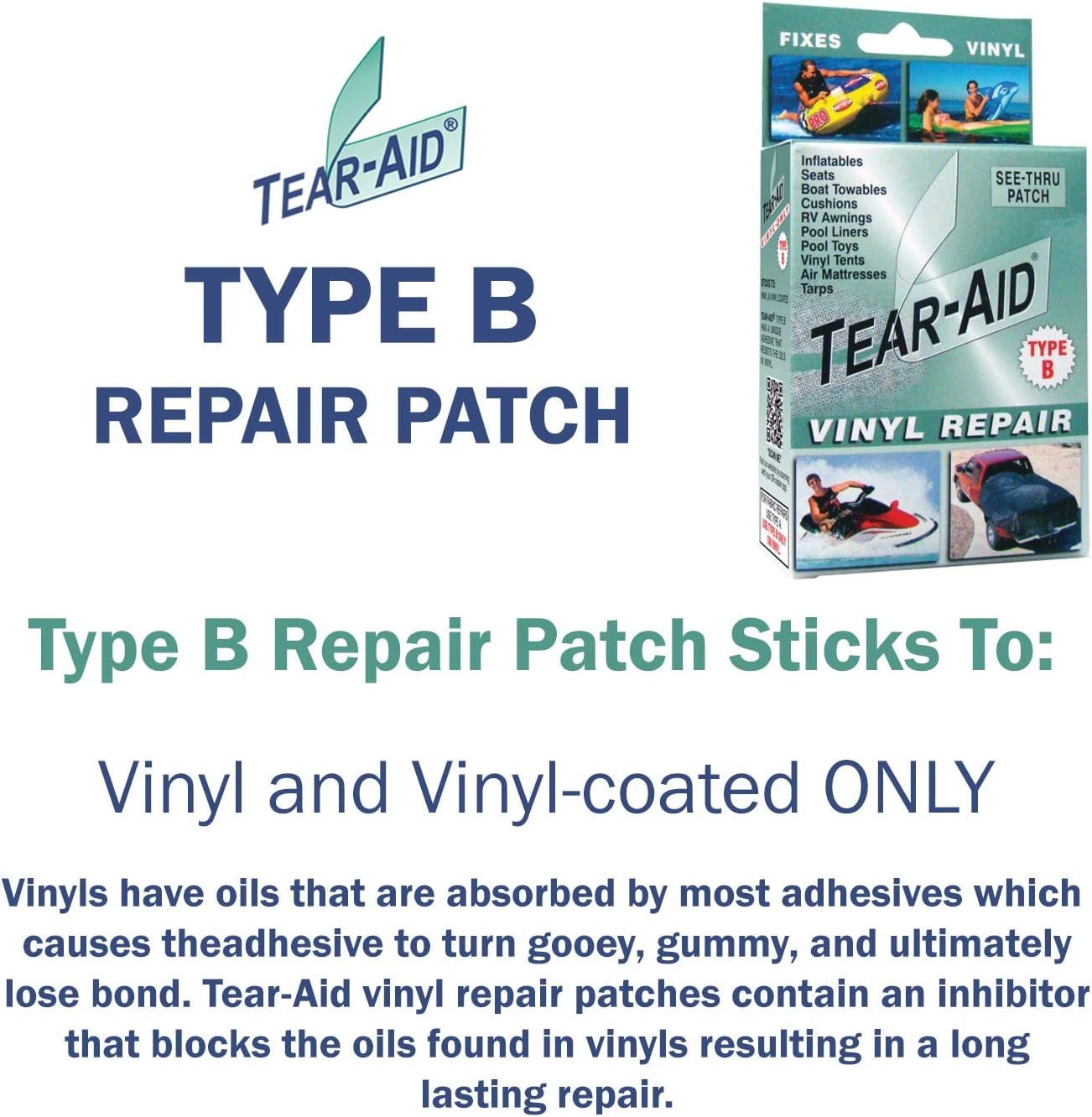 Tear-Aid ® Type B Vinyl Repair Kit - repairs Awnings, Tents, PVC