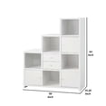 thumbnail image 5 of Spencer Bookcase with Cube Storage Compartments White, 5 of 7