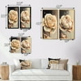 thumbnail image 4 of Designart "Blossoming Beige Rose I" Rose Framed Wall Art Set Of 2 - Beige Floral Framed Canvas Set For Living Room Decor, 4 of 7