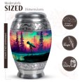 thumbnail image 2 of JAGASY Telescope Funeral Keepsake Urns for Ashes for Women, Blue Small Urn for Ashes Adult Male, Pine Trees Decorative Urns for Father, Aurora Borealis Cremation Urn for Mother, (3 Inch), 2 of 7