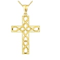thumbnail image 2 of Handcrafted 10kt Gold Infinity Cross Charm Pendant, 2 of 3