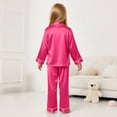 thumbnail image 5 of Little Girls Babys' Pajamas, 2-Piece Long Sleeve Tee and Pants PJ Set,13-14 Years,Hot Pink, 5 of 9