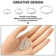 thumbnail image 2 of 300Pcs 4 Style Iron Split Rings Double Loops Jump Rings Cadmium Free & Lead Free Silver 6~10x1.4mm Inner Diameter: 5.3~8.6mm Single Wire: 0.7mm 21 Gauge 75pcs/style, 2 of 5