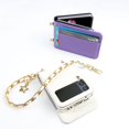 thumbnail image 3 of Qoosan Leather Wallet Designed for Samsung Galaxy Z Flip 4 Case (2022) with Card Holder Hinge Protection Bling Metal, 3 of 5