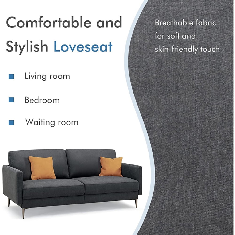 Finihen Convertible Sleeper Sofa Bed, Sectional Couch, Loveseat Sofa, Modern Loveseat with Comfy Backrest Cushions, for Living Room, Bedroom, Gray Finihen Convertible Sleeper Sofa Bed, Sectional Couch, Loveseat Sofa, Modern Loveseat with Comfy Backrest Cushions, for Living Room, Bedroom, Gray